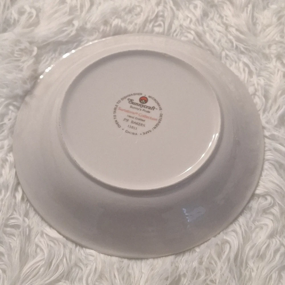 Cherry Pie plate with recipe